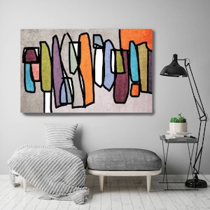 Mid Century Wall Art Decor | Abstract Prints Large Size | Modern Abstract Wall Art Prints | Large Mid Century Abstract Prints | Abstract Art