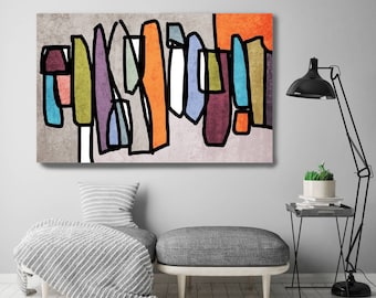 Mid Century Wall Art, Mid Century Modern Decor, Abstract Painting Print, Art Prints, Canvas Art, Abstract Prints Large, Mid Century Art Work