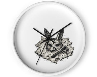 The Long Way to Bunny Man Bridge Wall Clock, Virginia Folklore Decor, Urban Legend Clock
