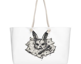 Bolso de fin de semana "El largo camino al puente Bunny Man", bolso de viaje "Folclore de Virginia", bolso "Leyenda urbana"