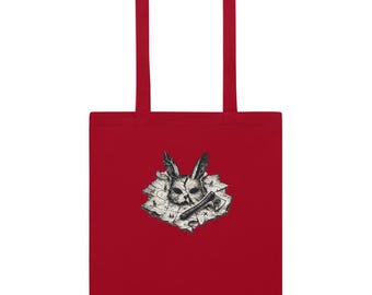 Bolso tote "El largo camino al puente del hombre conejo", bolso de algodón "Folclore de Virginia", bolso tote "Leyenda urbana".