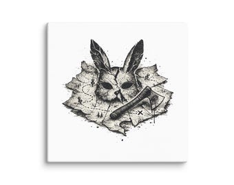 The Long Way to Bunny Man Bridge Canvas, Virginia Folklore Wall Art, Urban Legend Decor