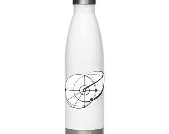 Asteroid Mining Silent Yield Water Bottle, Space Gift, Sci-Fi Hydration Bottle