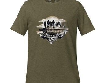 The Rooftop Jam T-Shirt, Classic Rock Gift, Music Lover Tee