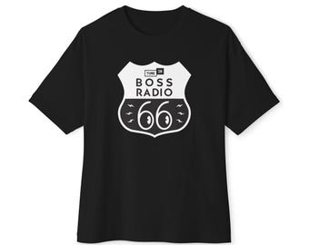Boss Radio 66 T-shirt | Shirt met retro radiologo, vintage rockontwerp uit de jaren 60