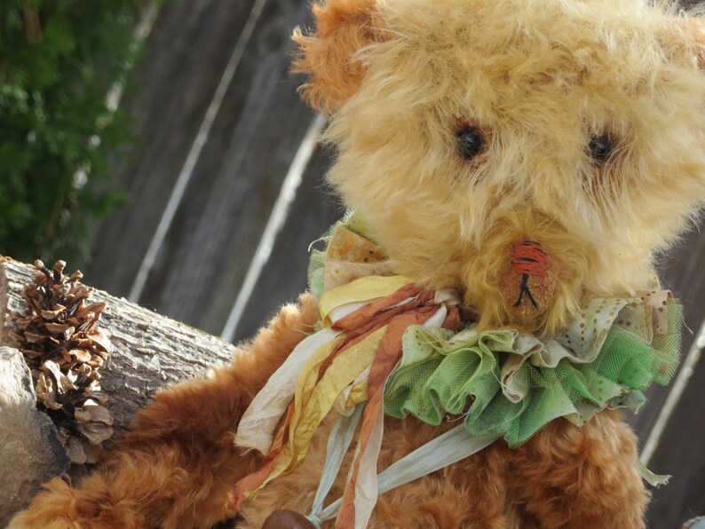 autumn splendor carnival clown teddy bear prairie primitive mohair romantic Fiz Fizzy... HUGE