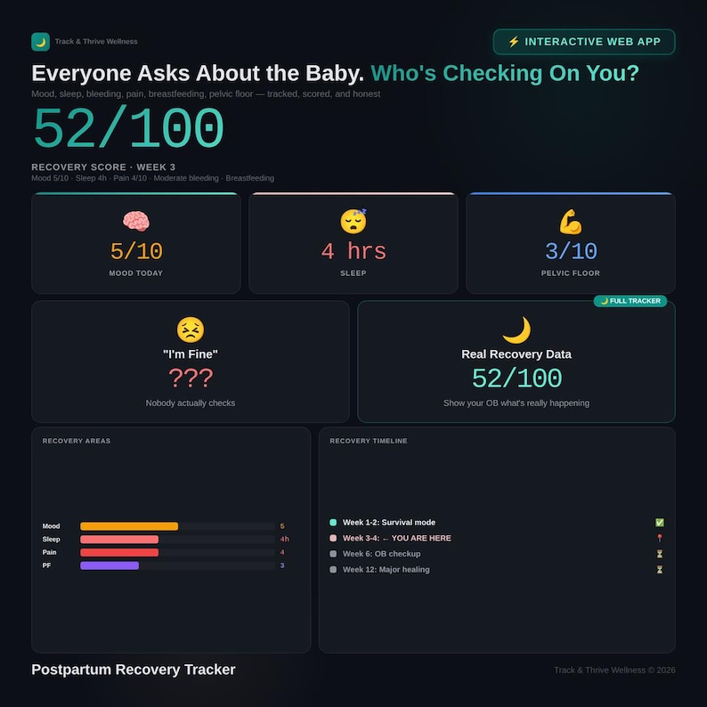 Postpartum Recovery Tracker Mood Sleep
