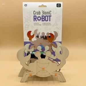 TIGE DIY En Bois Crabe Robot Jouet Expérience Scientifique Kit Éducatif pour Enfants Enfants Fête D'anniversaire Cadeau Sac Âge 6 7 8 9 10 11 12 13 14 image 10