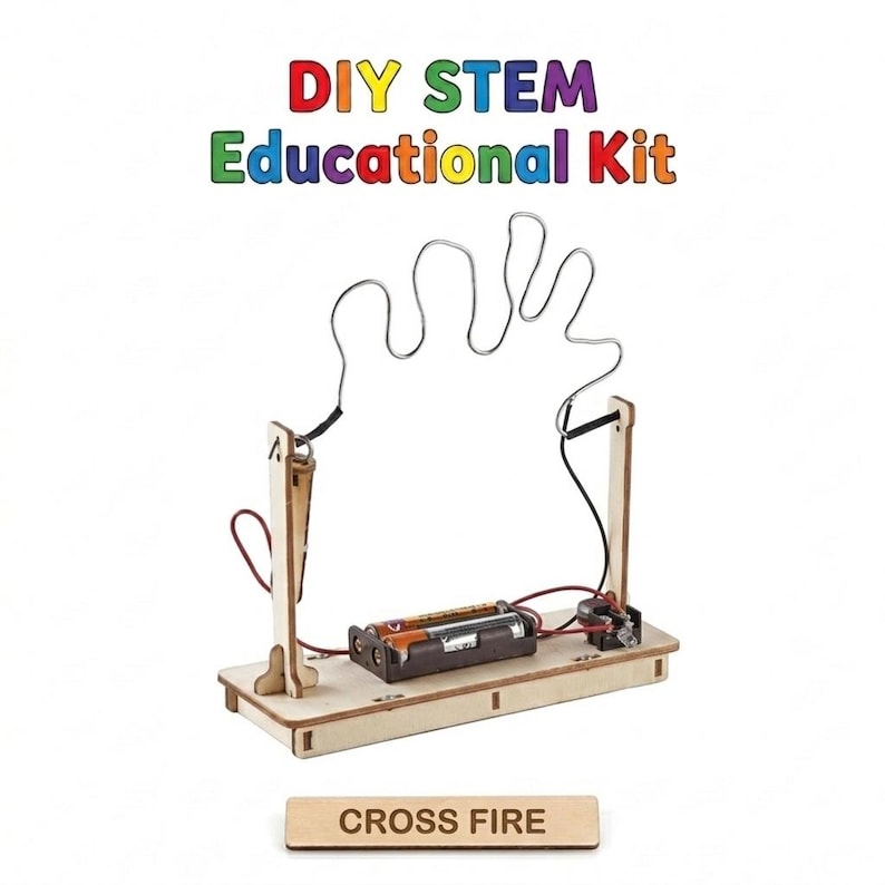 Pick & Mix DIY Build Wooden Montessori Toy Science Experiment Educational STEM Kit for kids Birthday Gift Set Age 6 7 8 9 10 11 12 13 14 Cross Fire