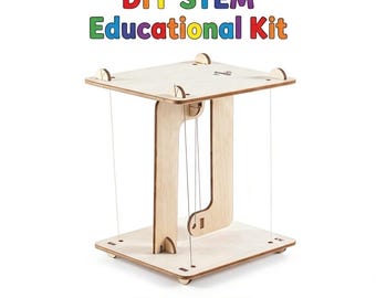 STEM DIY Wooden Tensile Structure Toy Science Experiment Educational Kit for Kids Children Birthday Party Gift Bag Age 6 7 8 9 10 11 12 13