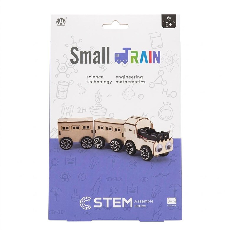 Tige bricolage train électrique en bois expérience scientifique kit éducatif pour enfants enfants fête d'anniversaire cadeau sac 6 7 8 9 10 11 12 13 14 image 3