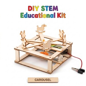 Pick & Mix DIY Build Wooden Montessori Toy Science Experiment Educational STEM Kit for kids Birthday Gift Set Age 6 7 8 9 10 11 12 13 14 Carousel