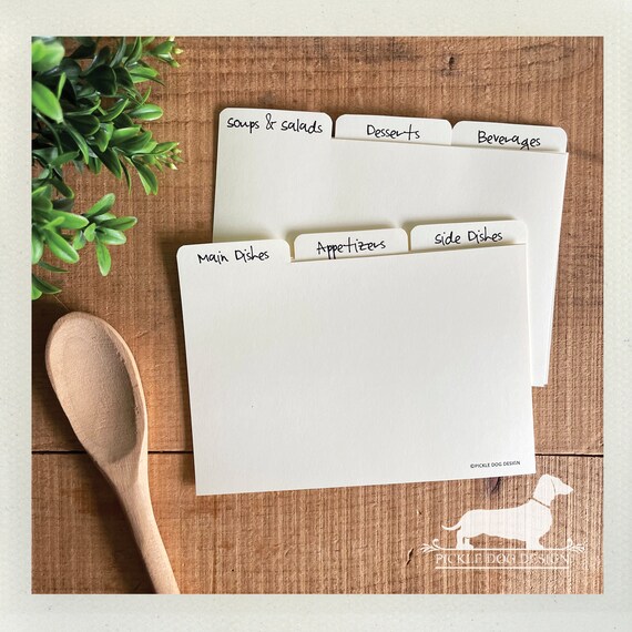 DISCOUNT DEAL! 4x6 Recipe Divider Cards (No. 49)