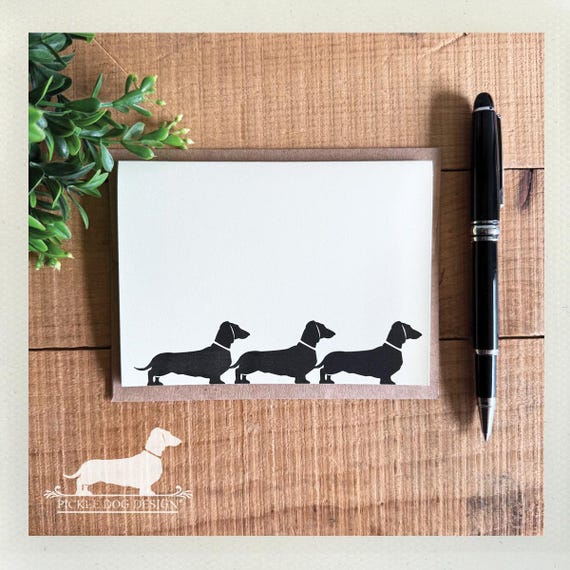Doxie Train. Note Card