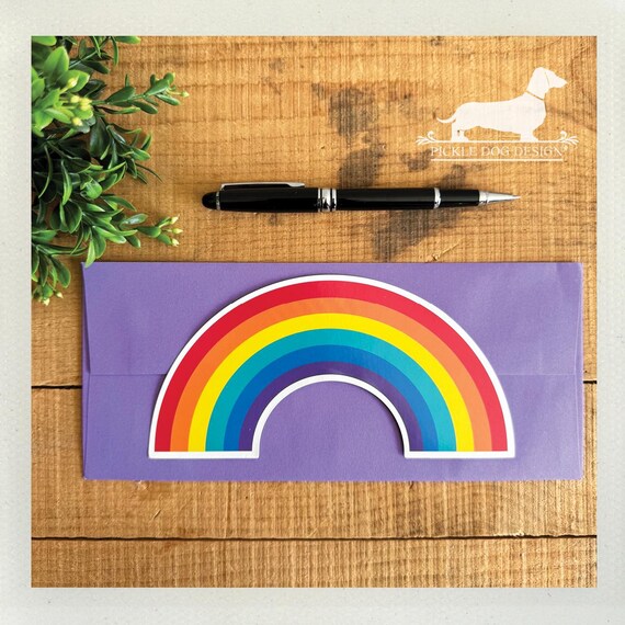DISCOUNTED! Rainbow. Flat Card