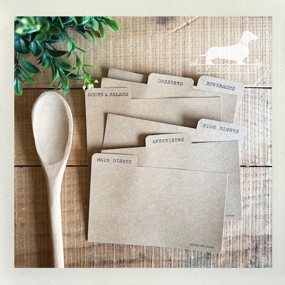 DISCOUNT DEAL! 3x5 Recipe Divider Cards (No. 71)