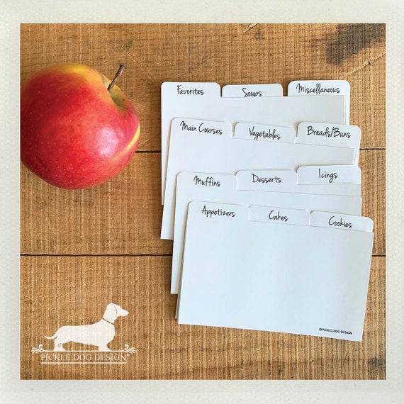 DOLLAR DEAL! 3x5 Recipe Divider Cards