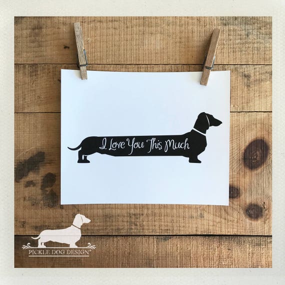 Long Doxie Love. Art Print