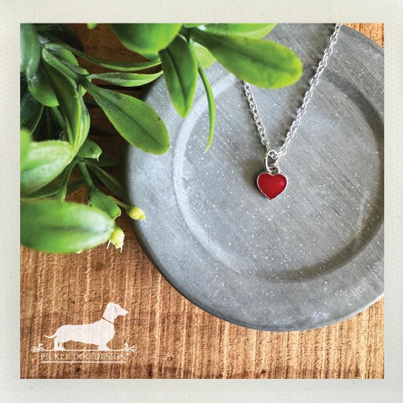 Mini Red Heart. Necklace