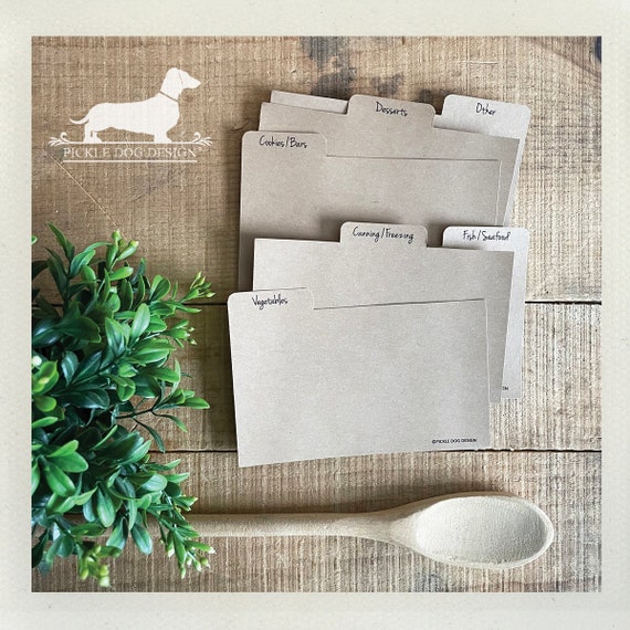 DISCOUNT DEAL! 3x5 Recipe Divider Cards (No. 13)