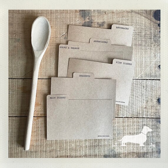 DISCOUNT DEAL! 3x5 Recipe Divider Cards (No. 1)