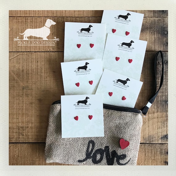 DOLLAR DEAL! I Heart You. Red Heart Post Earrings