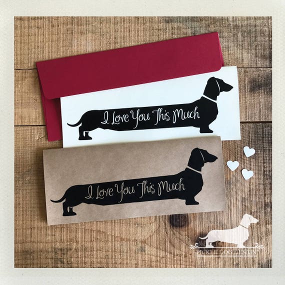 Long Doxie Love. Note Card