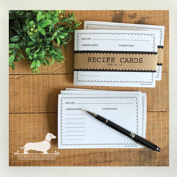 DOLLAR DEAL! 4x6 Little Miss Scallop Recipe Cards (Qty 12)