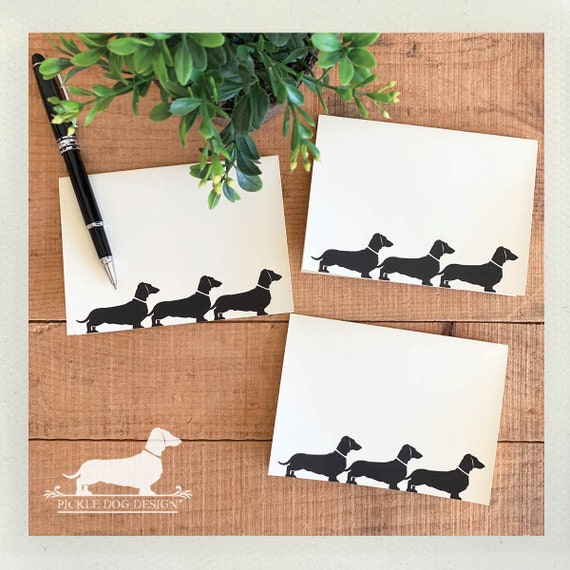 DOLLAR DEAL! Imperfect Doxie Train. Note Cards