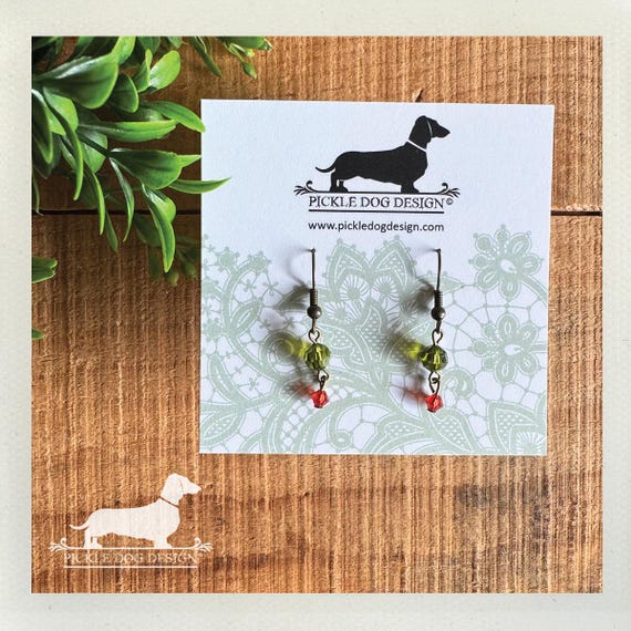 Peridot Orange. Dangle Earrings