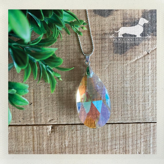 Crystal Teardrop. Necklace