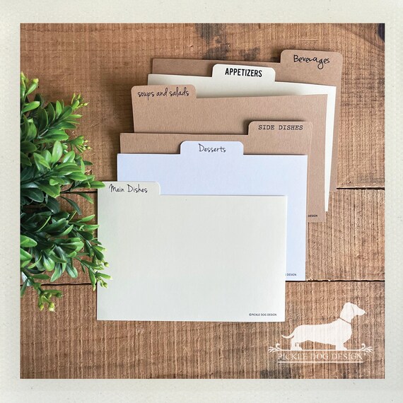 DISCOUNT DEAL! 4x6 Recipe Divider Cards (No. 7)