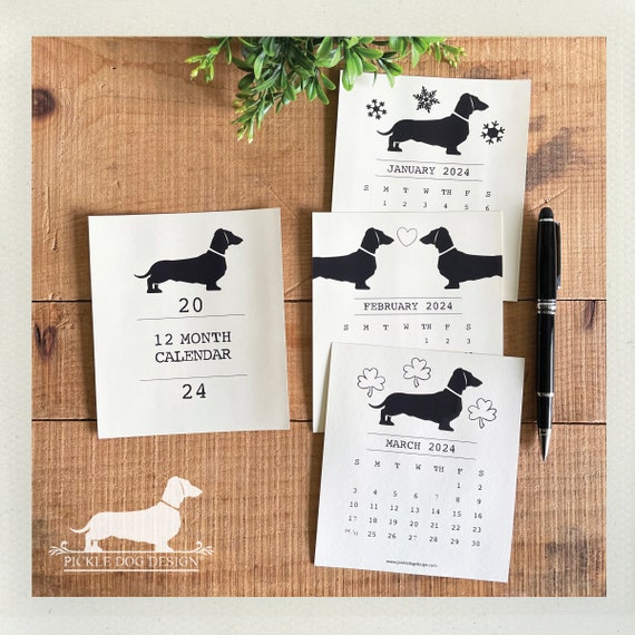 Doxie Love. 2024 Desktop Calendar