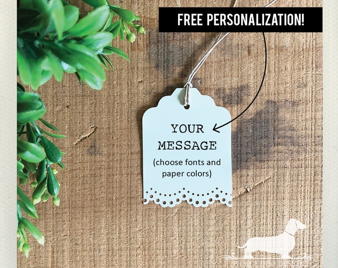 Lacey Single. Personalized Gift Tags set of 12 Etsy