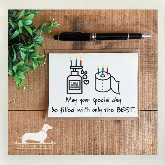 Quarantine Birthday. Note Card