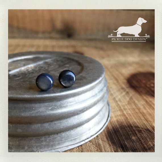 DOLLAR DEAL! Blue Gray. Mini Post Earrings