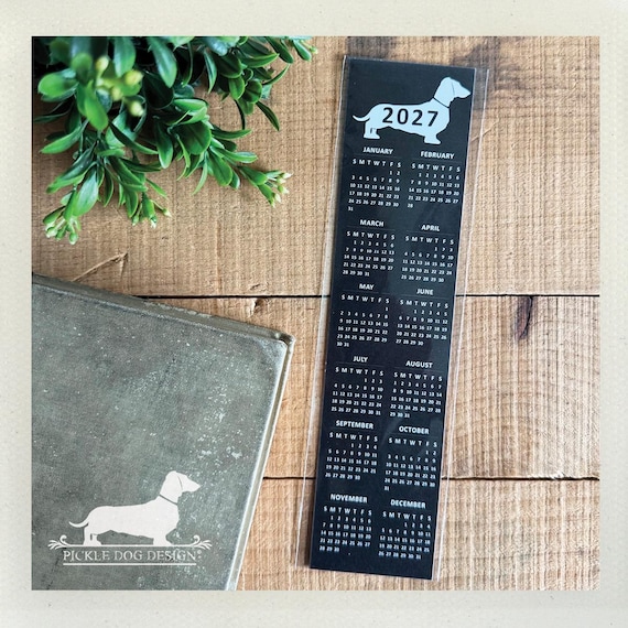 2027 Doxie. Bookmark Calendar