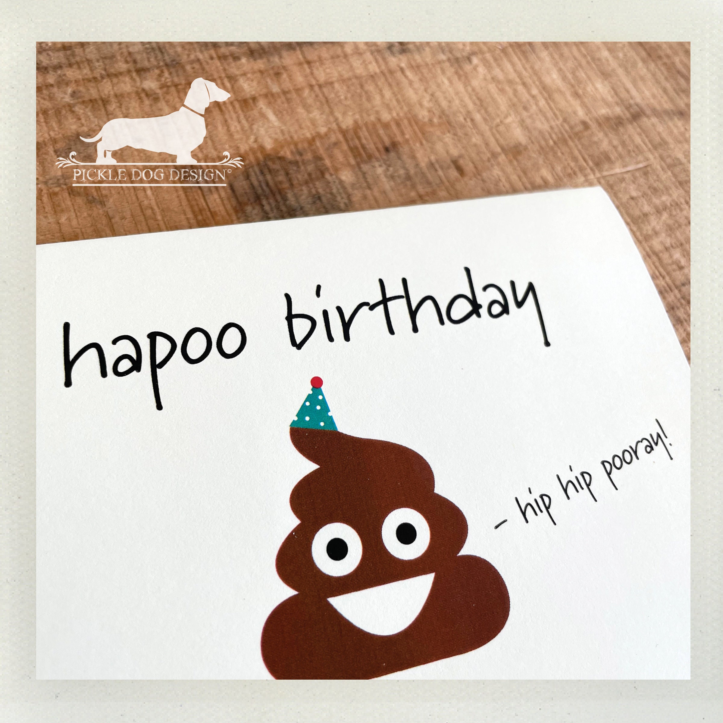 公式通販サイトセール Card Note Birthday. Hapoo -- Card Birthday Poop Card, (funny ミュージシャン