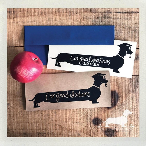 Long Doxie Grad. Note Card