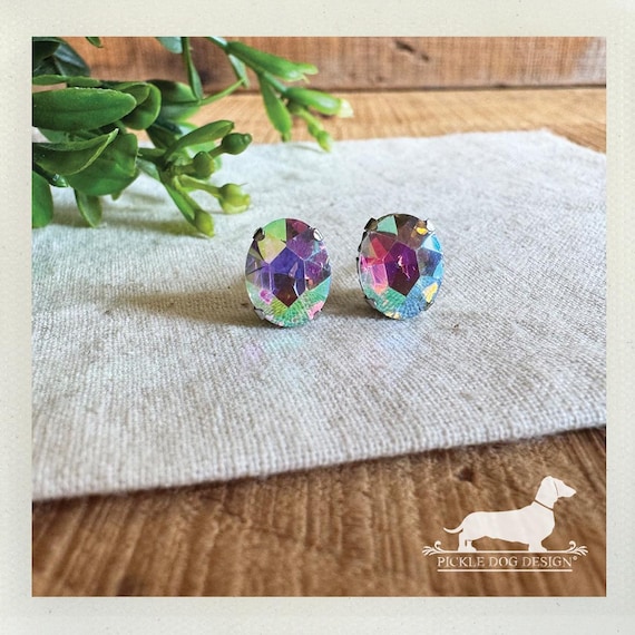 Opalescent. Post Earrings