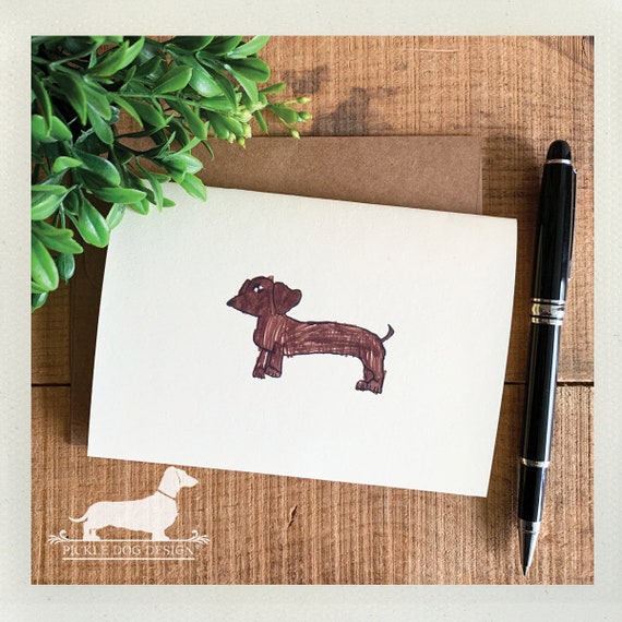 Brown Doxie. Note Card