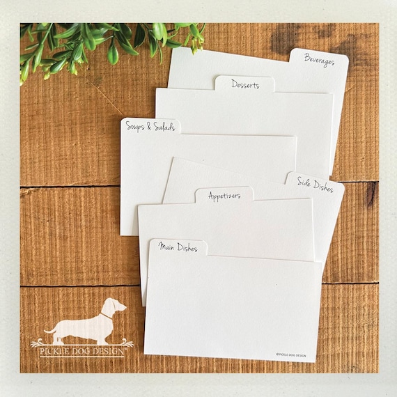 DISCOUNT DEAL! 3x5 Recipe Divider Cards (No. 60)