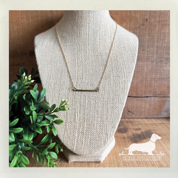 Gold Bar. Necklace