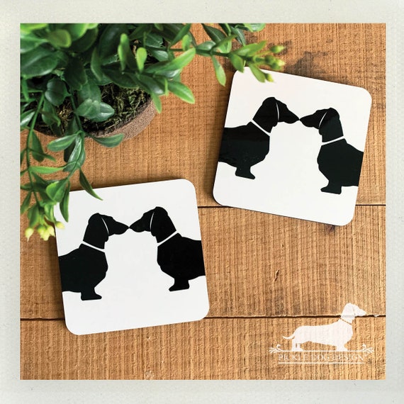 Doxie Love. Coasters (Set of 2)