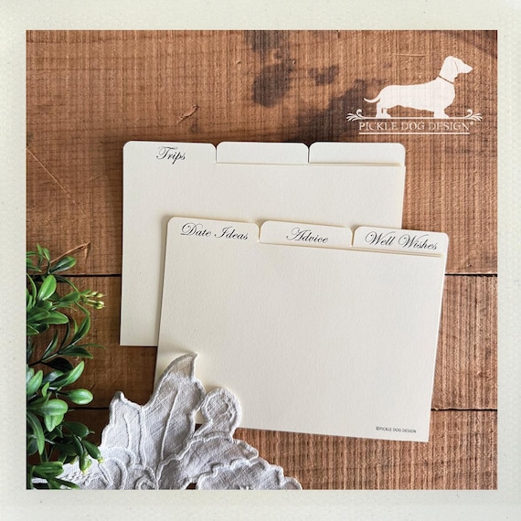 DISCOUNT DEAL! 4x6 Recipe Divider Cards (No. 61)