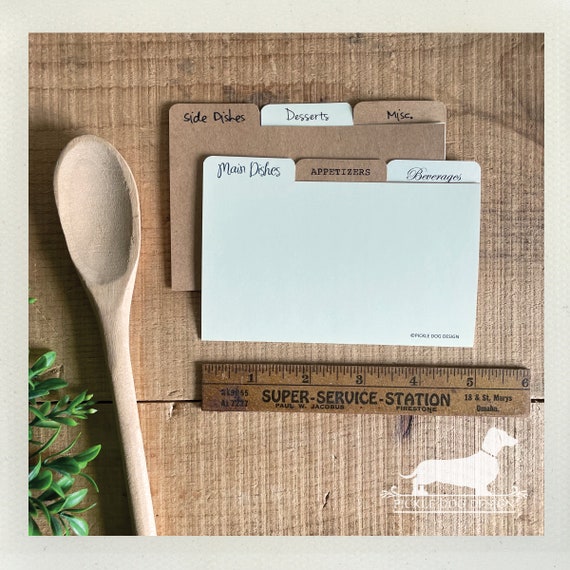 DISCOUNT DEAL! 3x5 Recipe Divider Cards (No. 39)