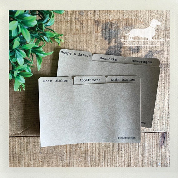 DOLLAR DEAL! 3x5 Recipe Divider Cards