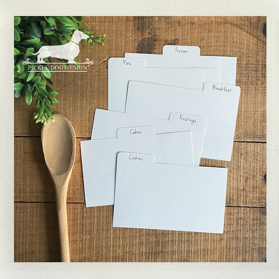 DISCOUNT DEAL! 3x5 Recipe Divider Cards (No. 15)