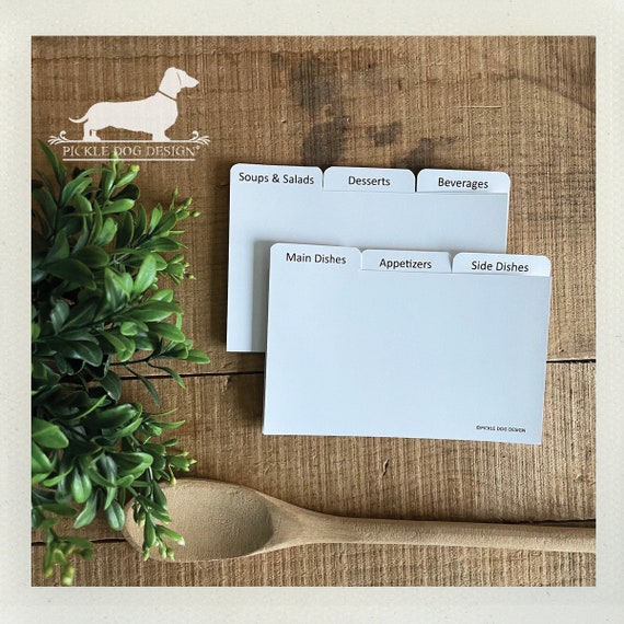 DISCOUNT DEAL! 3x5 Recipe Divider Cards (No. 19)