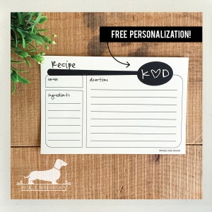 Miss Ivory. Free Personalization. A Baker's Dozen Qty 13 Set of Recipe Cards 3x5, 4x6, Initials, Monogram, Wedding, Bridal Shower image 1